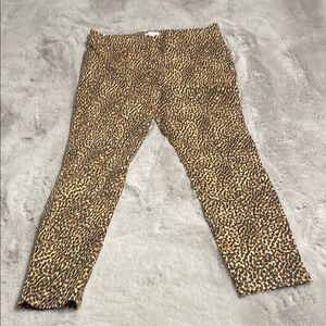 Daily Ritual Kids Leggings in Brown Black Tan Animal Print. NWT